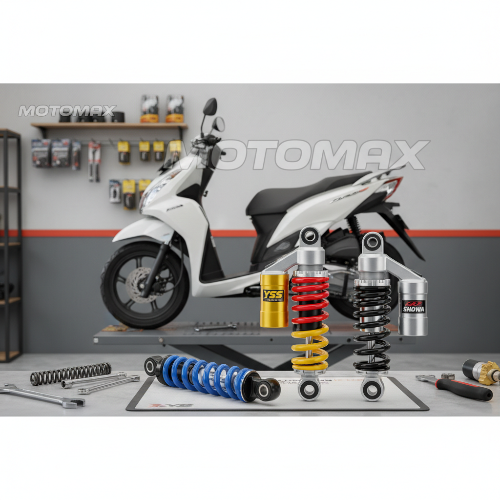 KYB, YSS, atau Showa: Shockbreaker Honda Spacy Mana Paling Pas?