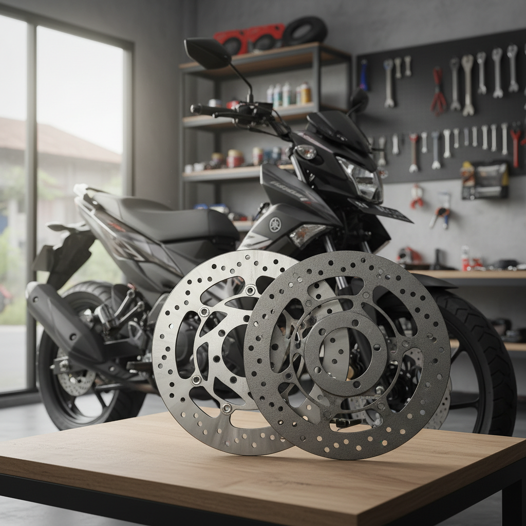 Memilih Material Piringan Cakram X-Ride 115: Stainless atau Baja Karbon?