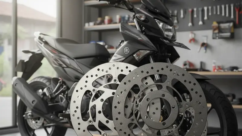 Memilih Material Piringan Cakram X-Ride 115: Stainless atau Baja Karbon?