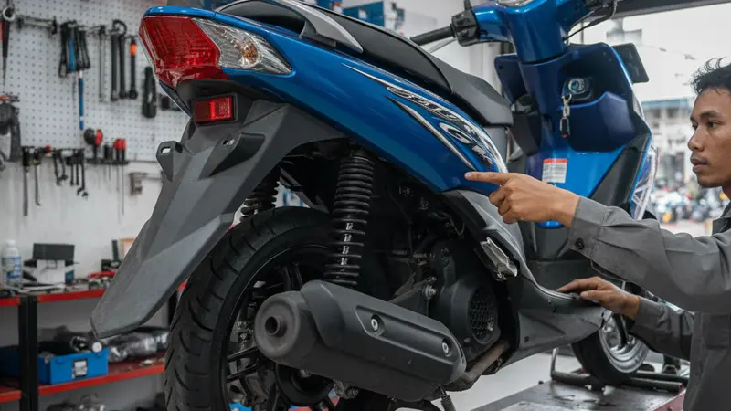 Kenali Tanda Shockbreaker Yamaha Mio Soul GT 115 Mulai Lemah