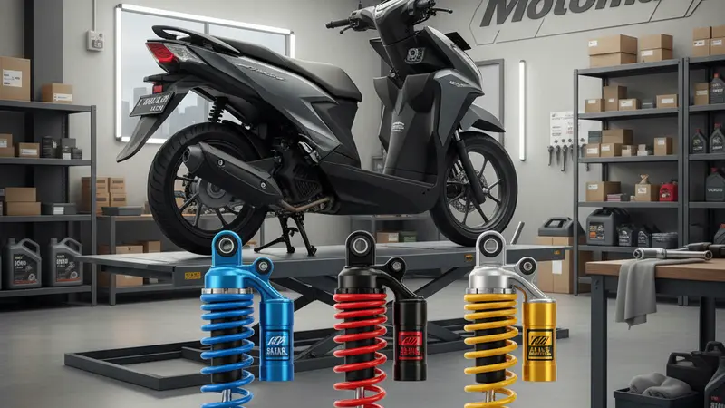 KYB, YSS, atau Showa: Shockbreaker Honda Beat Deluxe Mana Paling Pas?